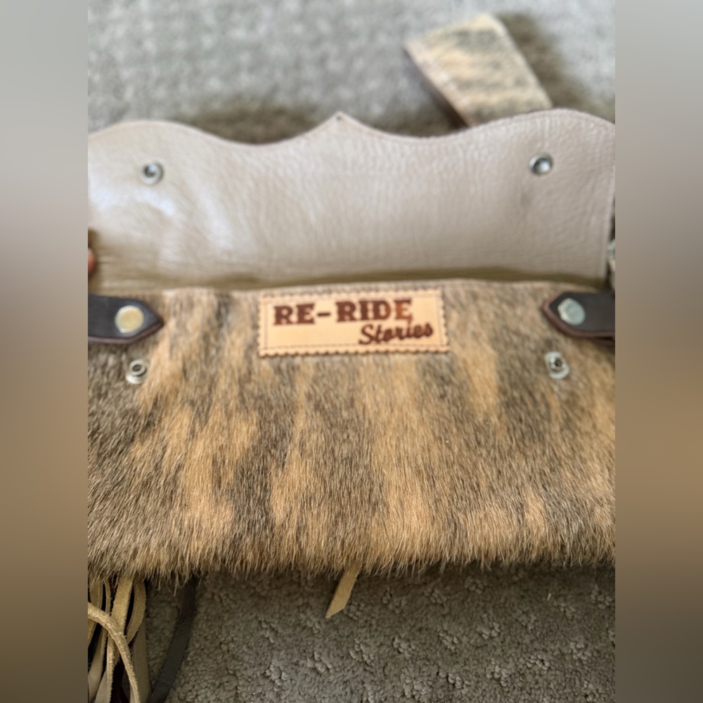 Re-Ride Stories cowhide clutch - Picture 2 of 7